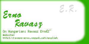 erno ravasz business card